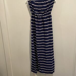 Abercrombie & Fitch Navy and White Strapless Dress